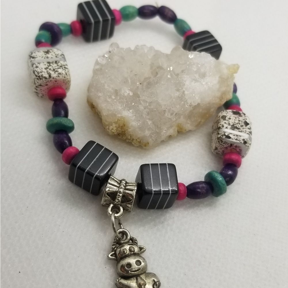 Silly cow art deco bracelet stretch‎